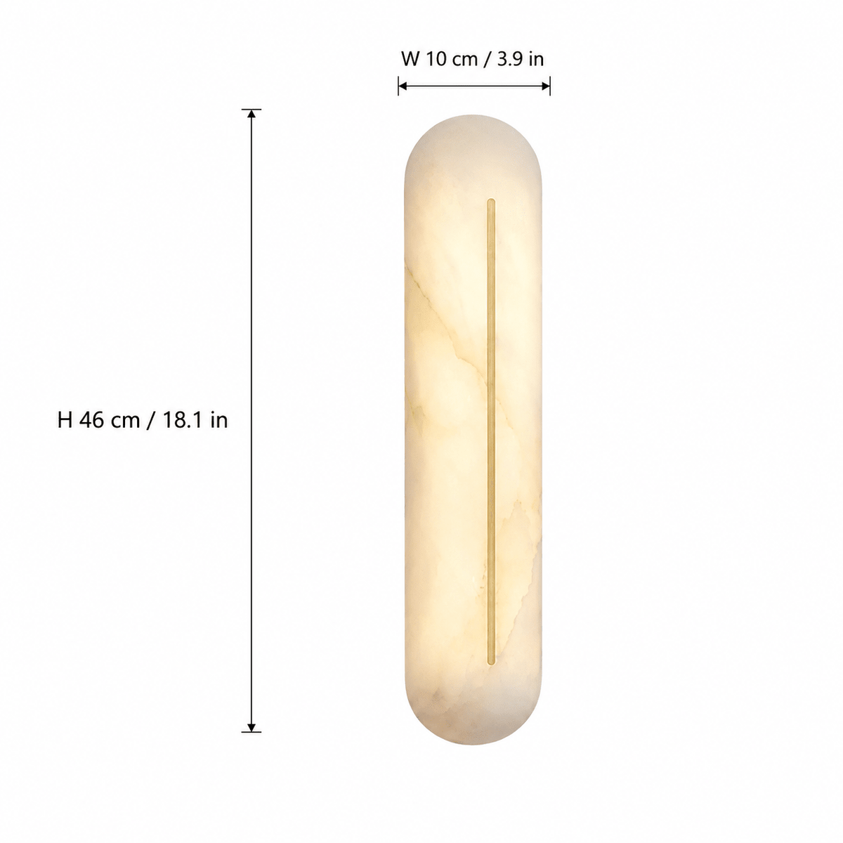Living Room Wall Sconce | Spanish Alabaster Minimalist | Valora - W3.94 × H18.11 inBlushlighting