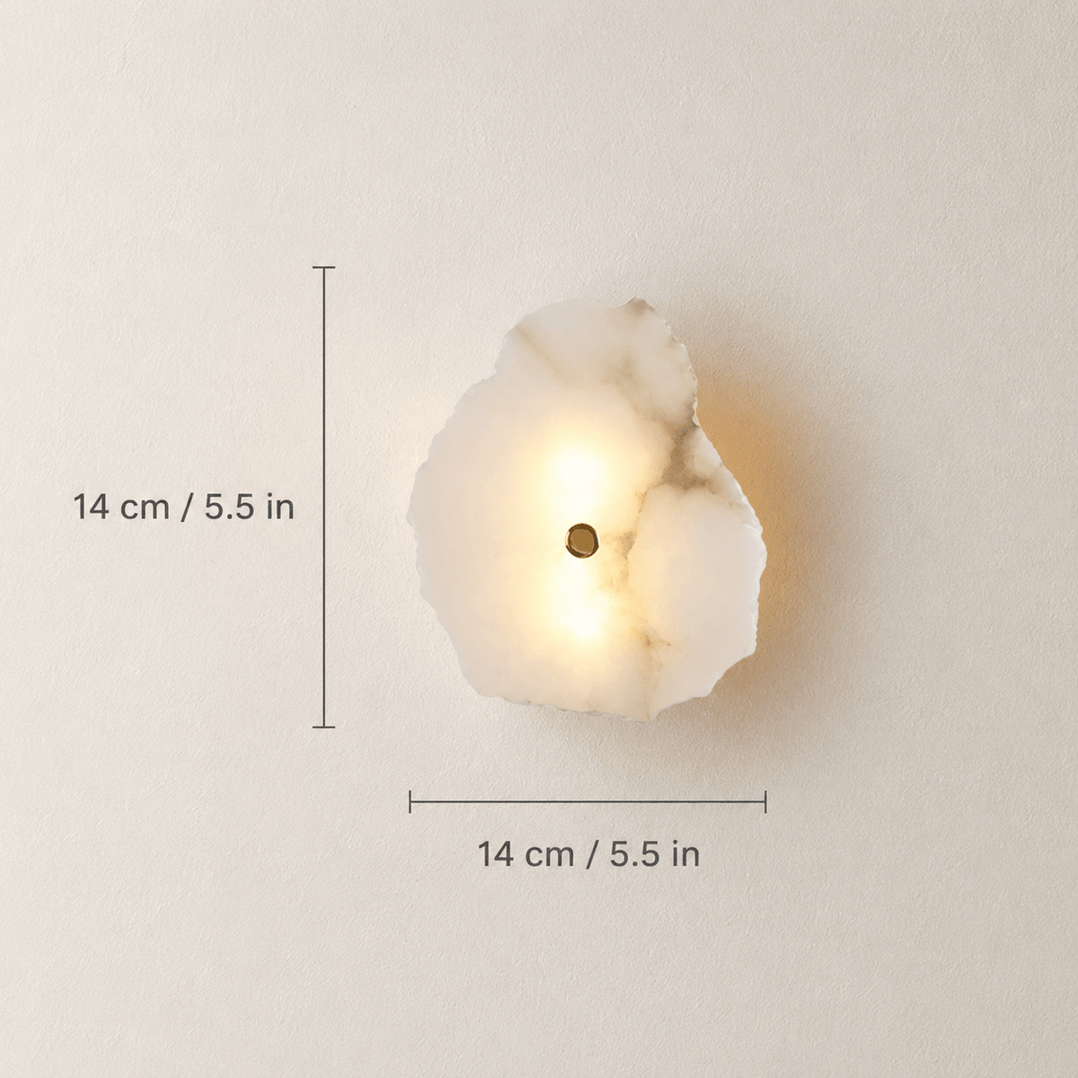 Living Room Wall Sconce | Spanish Alabaster Organic Modern | Petalune - 1 LightBlushlighting