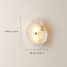 Living Room Wall Sconce | Spanish Alabaster Organic Modern | Petalune - 1 LightBlushlighting