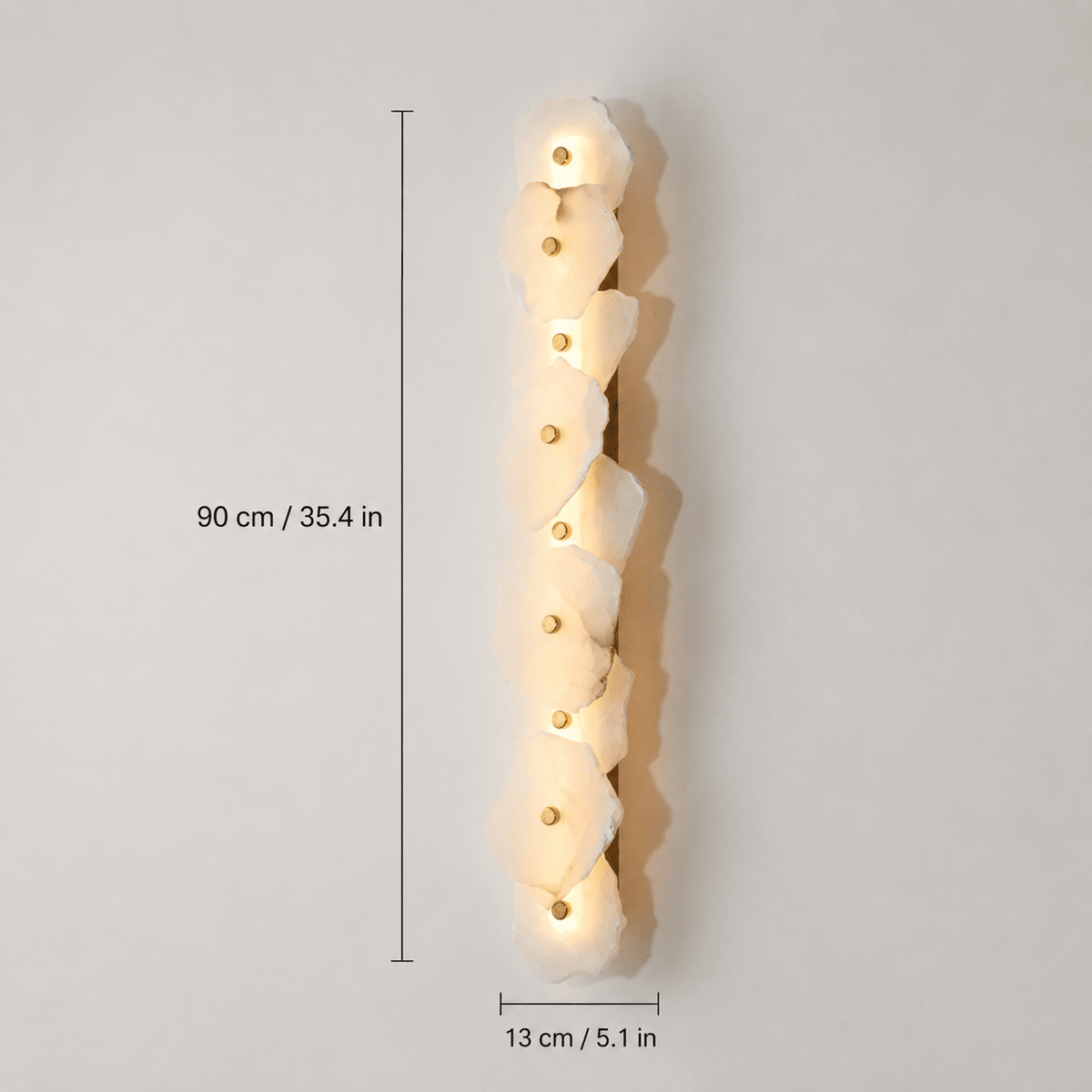 Living Room Wall Sconce | Spanish Alabaster Organic Modern | Petalune - 9 LightsBlushlighting