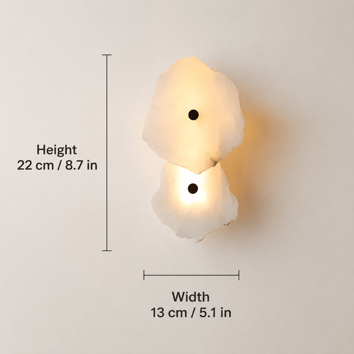 Living Room Wall Sconce | Spanish Alabaster Organic Modern | Petalune - 2 LightsBlushlighting