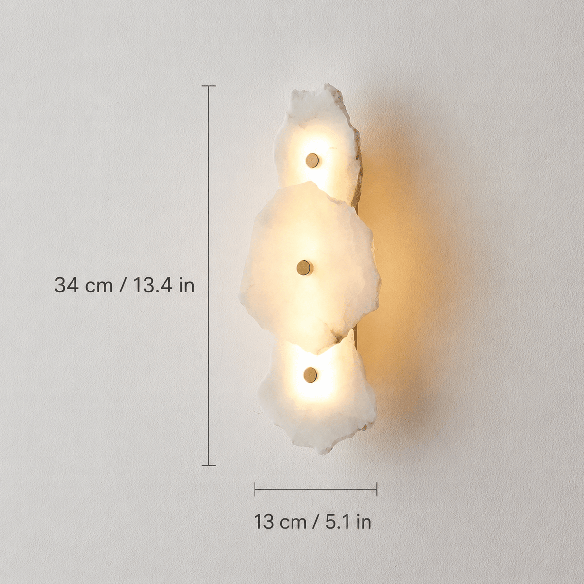 Living Room Wall Sconce | Spanish Alabaster Organic Modern | Petalune - 3 LightsBlushlighting
