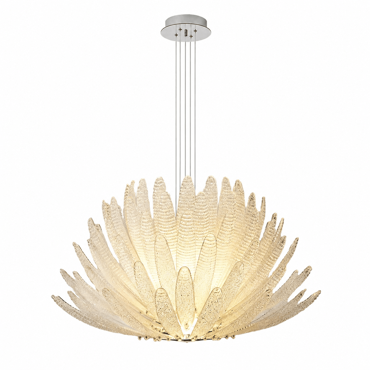 Living Room/Bedroom Chandelier – Artisan Murano Style Calista - 32.7" Dia x 21.7" HBlushlighting