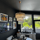 Living Room/Bedroom Chandelier – Artisan Murano Style Elaris Cascade - 14.1 in (35 cm) / 4-LightBlushlighting