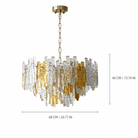Living Room/Bedroom Chandelier – Artisan Murano Style Glacier Ember - 26.8 in / 18-LightBlushlighting