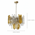 Living Room/Bedroom Chandelier – Artisan Murano Style Glacier Ember - 16.9 in / 8-LightBlushlighting