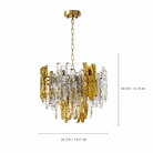 Living Room/Bedroom Chandelier – Artisan Murano Style Glacier Ember - 13.3 in / 6-LightBlushlighting