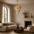 Living Room/Bedroom Chandelier – Artisan Murano Style Vespera - D23.6” x H23.6”Blushlighting