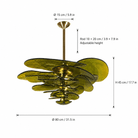 Living Room/Dining Room Chandelier – Artisan Murano Style Petal Cascade - Dark GreenØ80 cm / 16 LightsBlushlighting