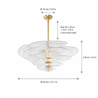 Living Room/Dining Room Chandelier – Artisan Murano Style Petal Cascade - ClearØ55 cm / 8 LightsBlushlighting