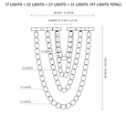 Living Room/Stairwell Chandelier – Modern Crystal Versailles Veil - 31.5 × 59.1 in / 97-Light / 4-TierBlushlighting