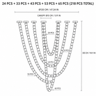 Living Room/Stairwell Chandelier – Modern Crystal Versailles Veil - 47.2 × 118.1 in / 218-Light / 5-TierBlushlighting