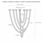 Living Room/Stairwell Chandelier – Modern Crystal Versailles Veil - 31.5 × 61.0 in / 179-Light / 5-TierBlushlighting