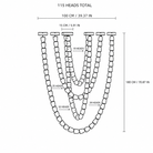 Living Room/Stairwell Chandelier – Modern Crystal Versailles Veil - 39.4 × 70.9 in / 115-Light / 4-TierBlushlighting