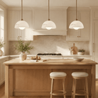 Living/Dining Room Mini Pendant Light – Vintage Celestine Dome - D11.8” x H45.7”Blushlighting