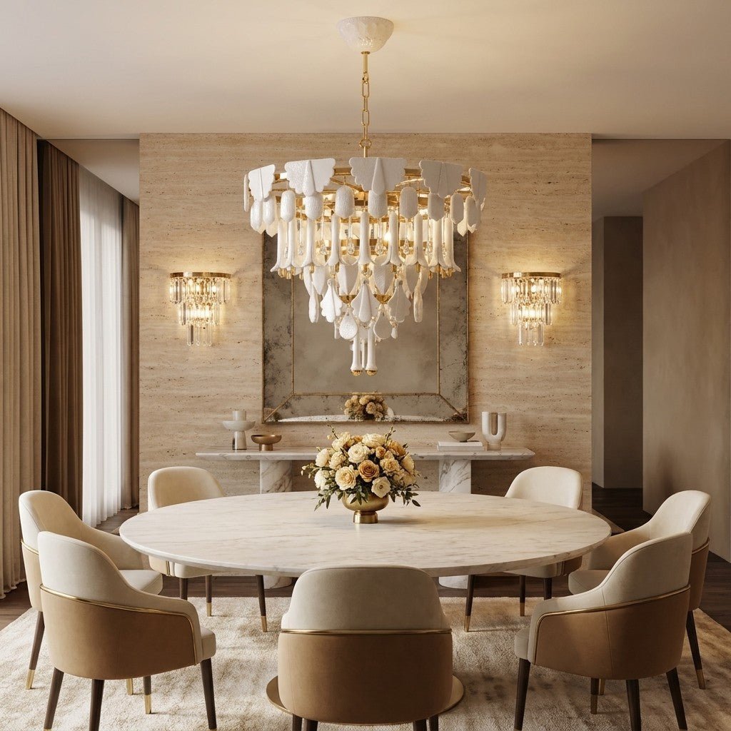 Lladro Seasons Chandelier - SunriseLargeBlushlighting