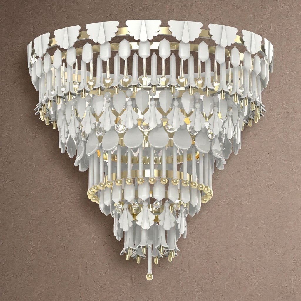 Lladro Seasons Chandelier - SunriseMediumBlushlighting