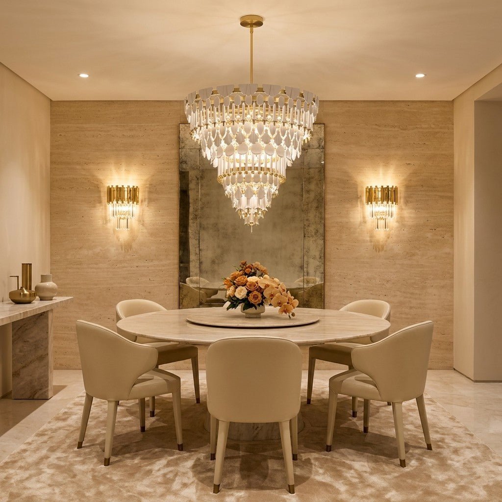 Lladro Seasons Chandelier - SunriseLargeBlushlighting