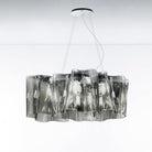Logico Triple Linear Chandelier 15.75"W - Grey SmokeBlushlighting