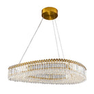 Lohan 31.5" Modern LED Crystal Chandelier for Dining Room, Kitchen Island, Living Room, Bedroom, Foyer - Blushlighting