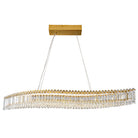 Lohan 31.5" Modern Luxury Geometric LED Crystal Kitchen Island Chandelier-