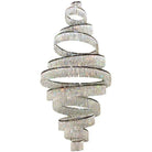 Long Crystal Tassel Rings Chandelier Extra Large Living Room Staircase High Ceiling Lighting Fixture - 11 Rings/ D47.2"*H118.1"Warm LightBlushlighting