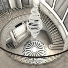 Long Crystal Tassel Rings Chandelier Extra Large Living Room Staircase High Ceiling Lighting Fixture - Blushlighting