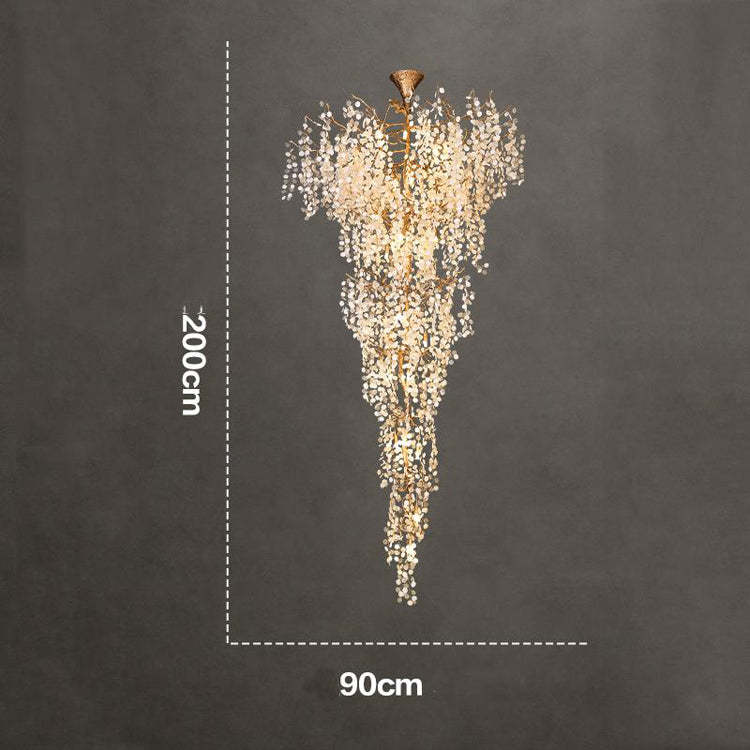 Long Vine Staircase Chandelier 78.7" 110"-Blushlighting-Blushlighting