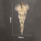 Long Vine Staircase Chandelier 78.7" 110"-Blushlighting-Blushlighting
