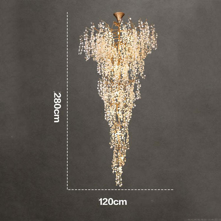 Long Vine Staircase Chandelier 78.7" 110"-Blushlighting-Blushlighting