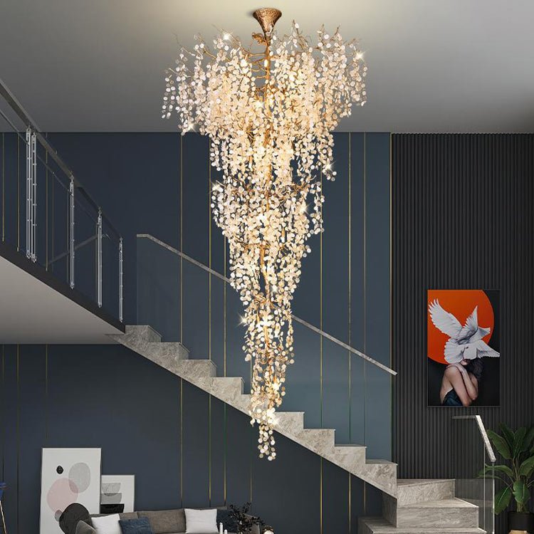 Long Vine Staircase Chandelier 78.7" 110"-Blushlighting-78.7"-Blushlighting