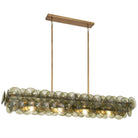 Loren Linear Chandelier - L 54" x W 14" x H 8"GreenBrassBlushlighting
