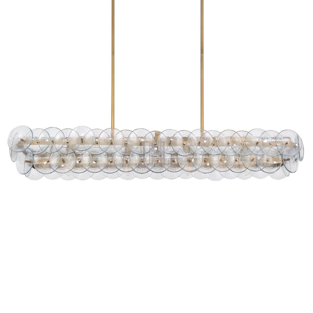 Loren Linear Chandelier - L 54" x W 14" x H 8"GreenBrassBlushlighting
