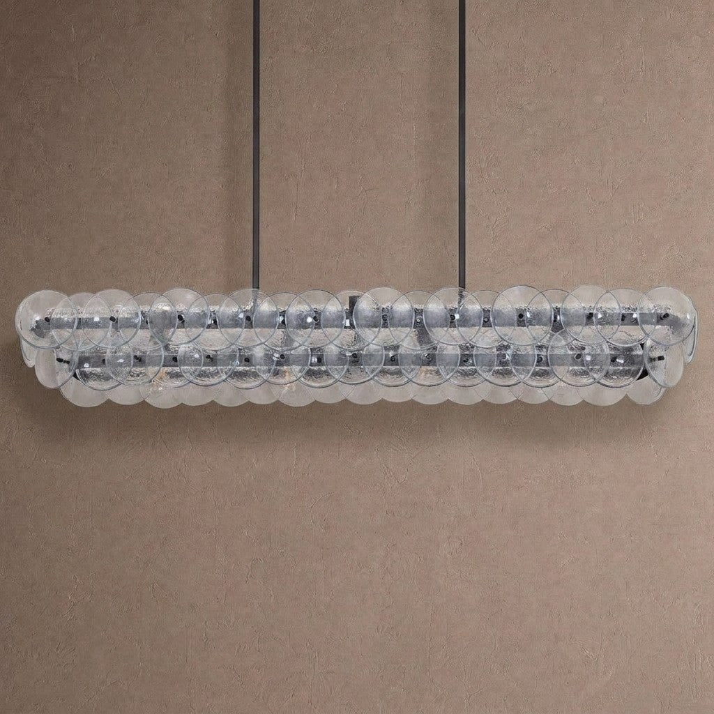 Loren Linear Chandelier - L 54" x W 14" x H 8"GreenBrassBlushlighting