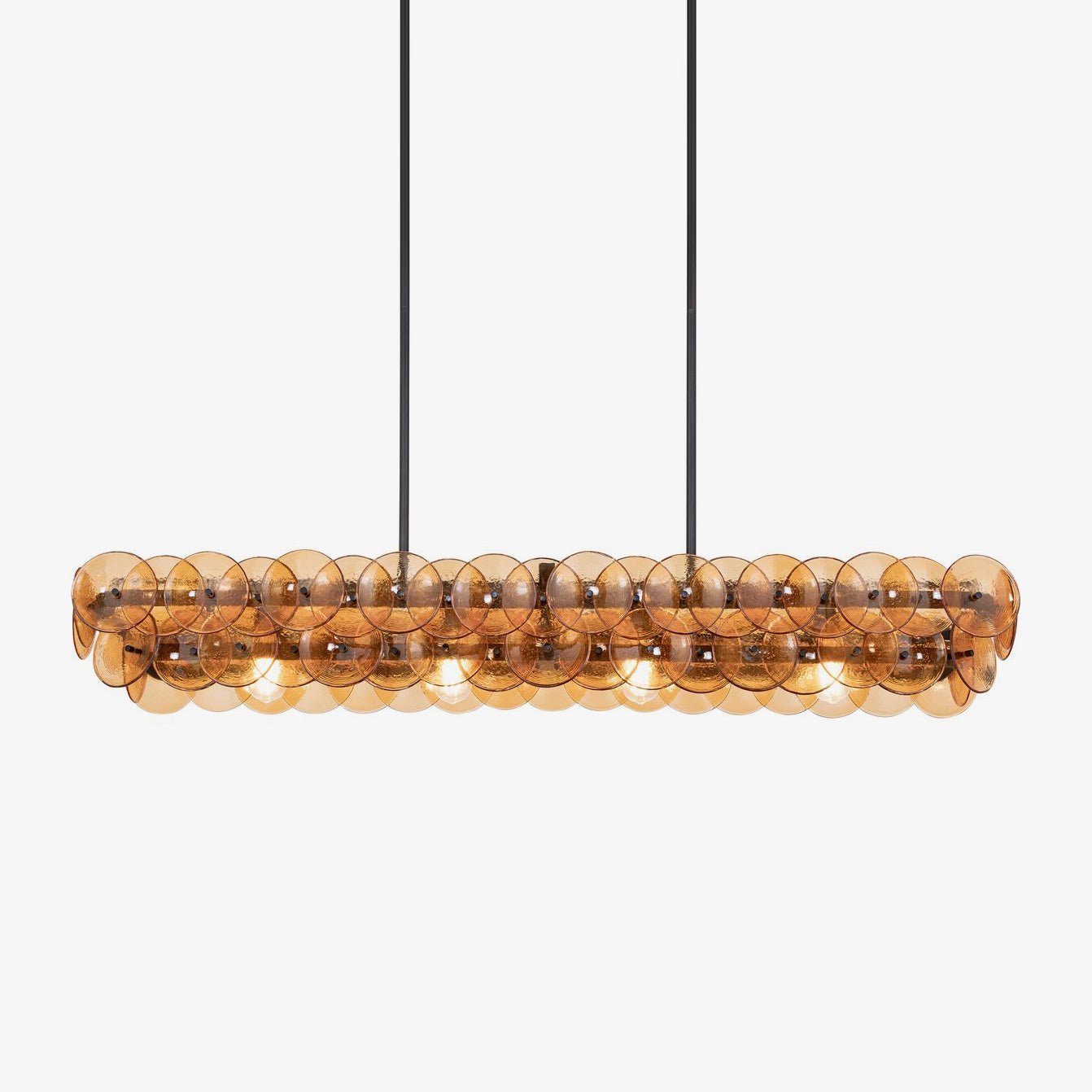 Loren Linear Chandelier - L 54" x W 14" x H 8"GreenBrassBlushlighting
