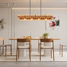 Loren Linear Chandelier - L 54" x W 14" x H 8"ClearBrassBlushlighting