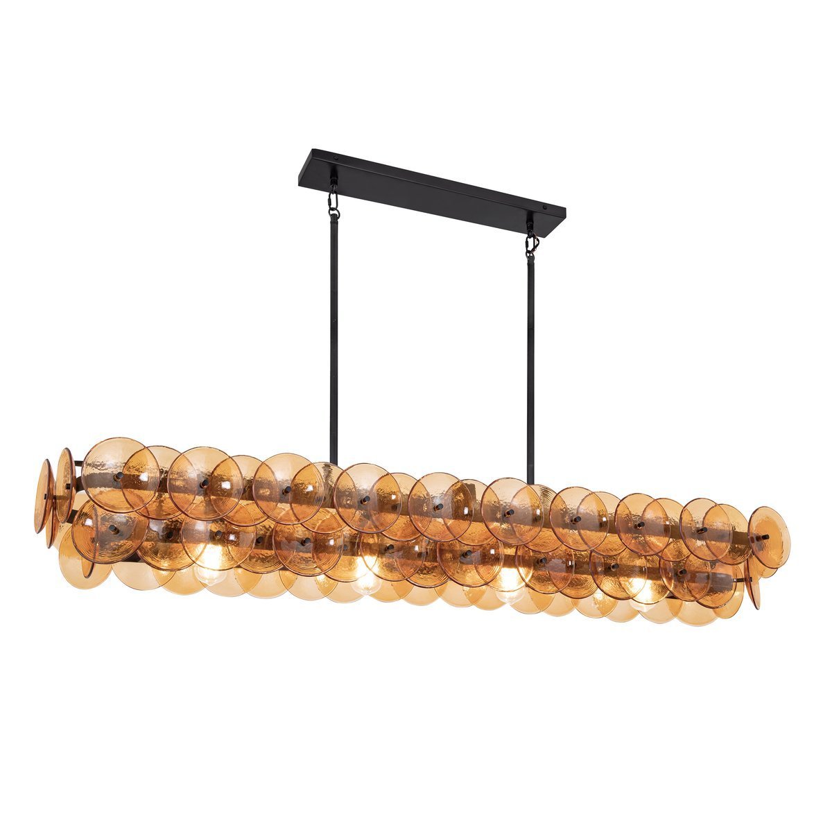 Loren Linear Chandelier - L 54" x W 14" x H 8"AmberBronzeBlushlighting