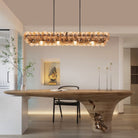Loren Linear Chandelier - L 54" x W 14" x H 8"ClearBrassBlushlighting