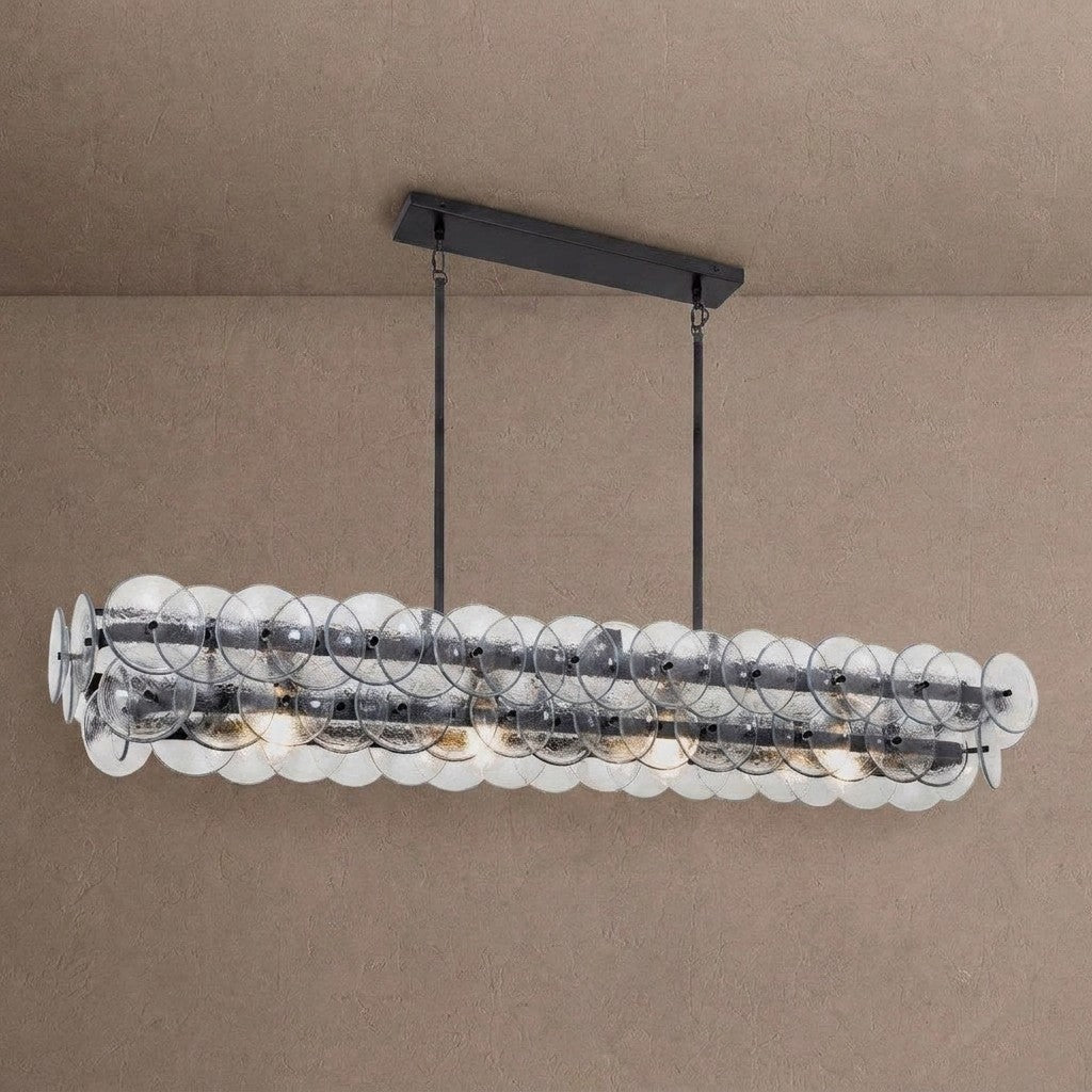 Loren Linear Chandelier - L 54" x W 14" x H 8"ClearBronzeBlushlighting