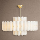Lorna LED Double Tier Chandelier 25" 35" 46" - Aged Brass46"Blushlighting