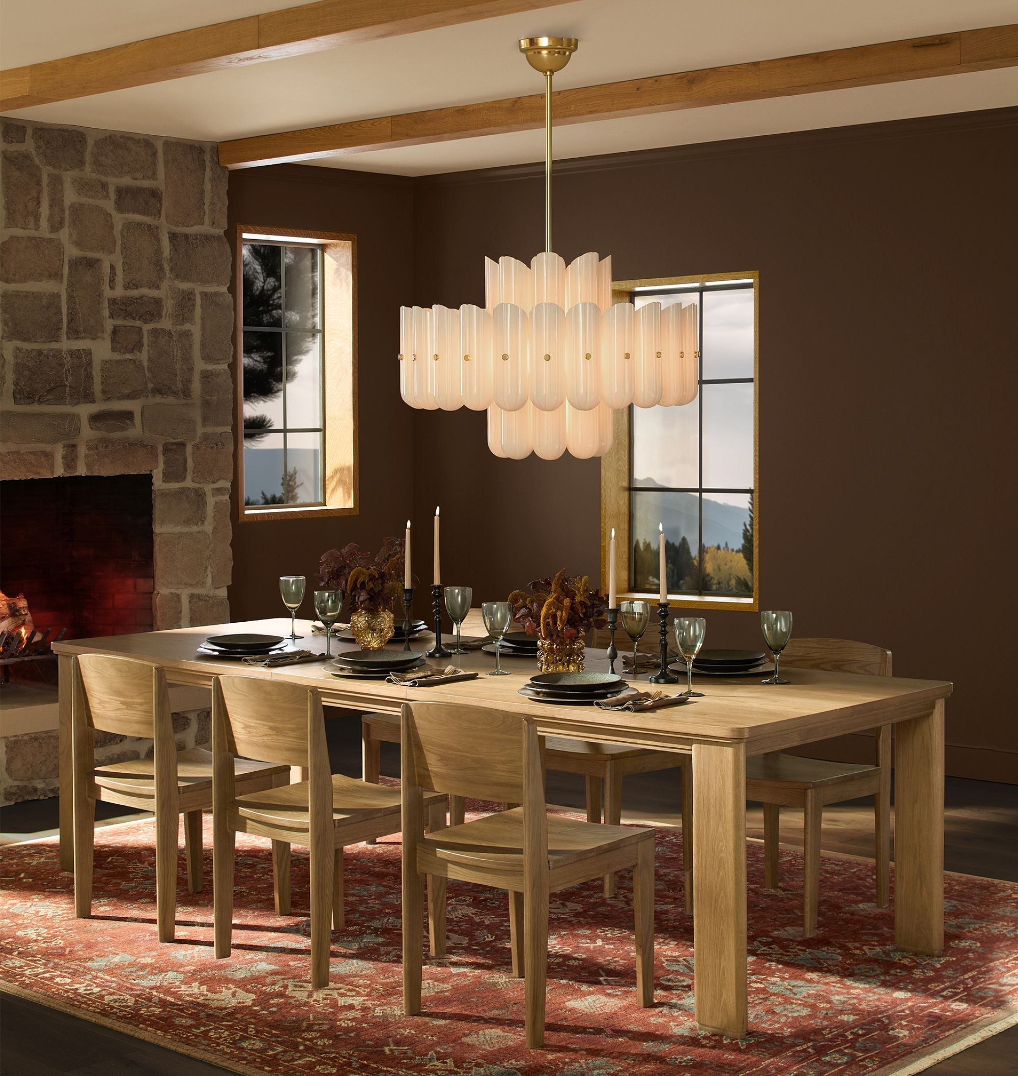 Lorna LED Double Tier Chandelier 25" 35" 46" - Bronze25"Blushlighting