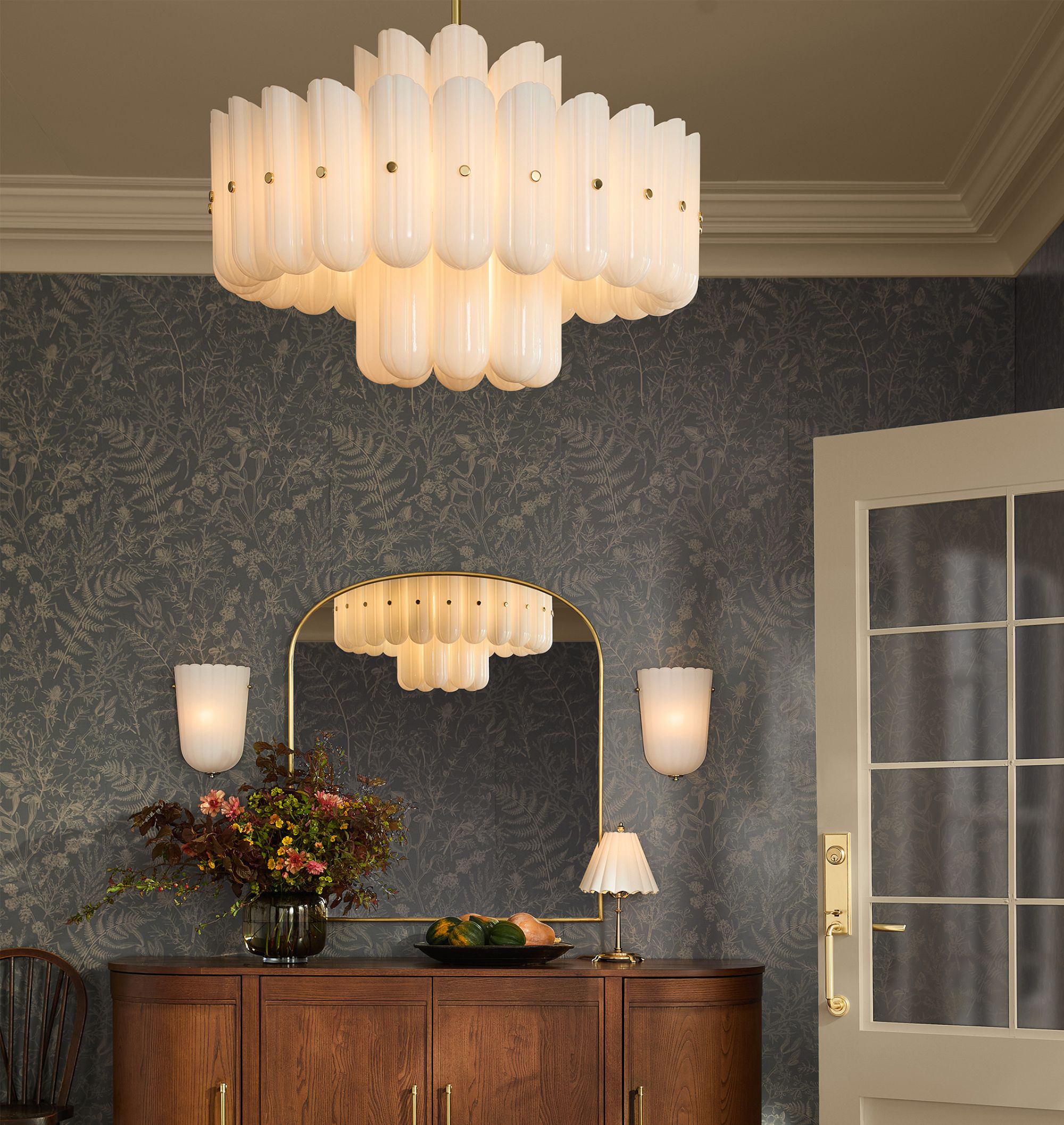 Lorna LED Double Tier Chandelier 25" 35" 46"-Chandelier-Blushlighting-Blushlighting