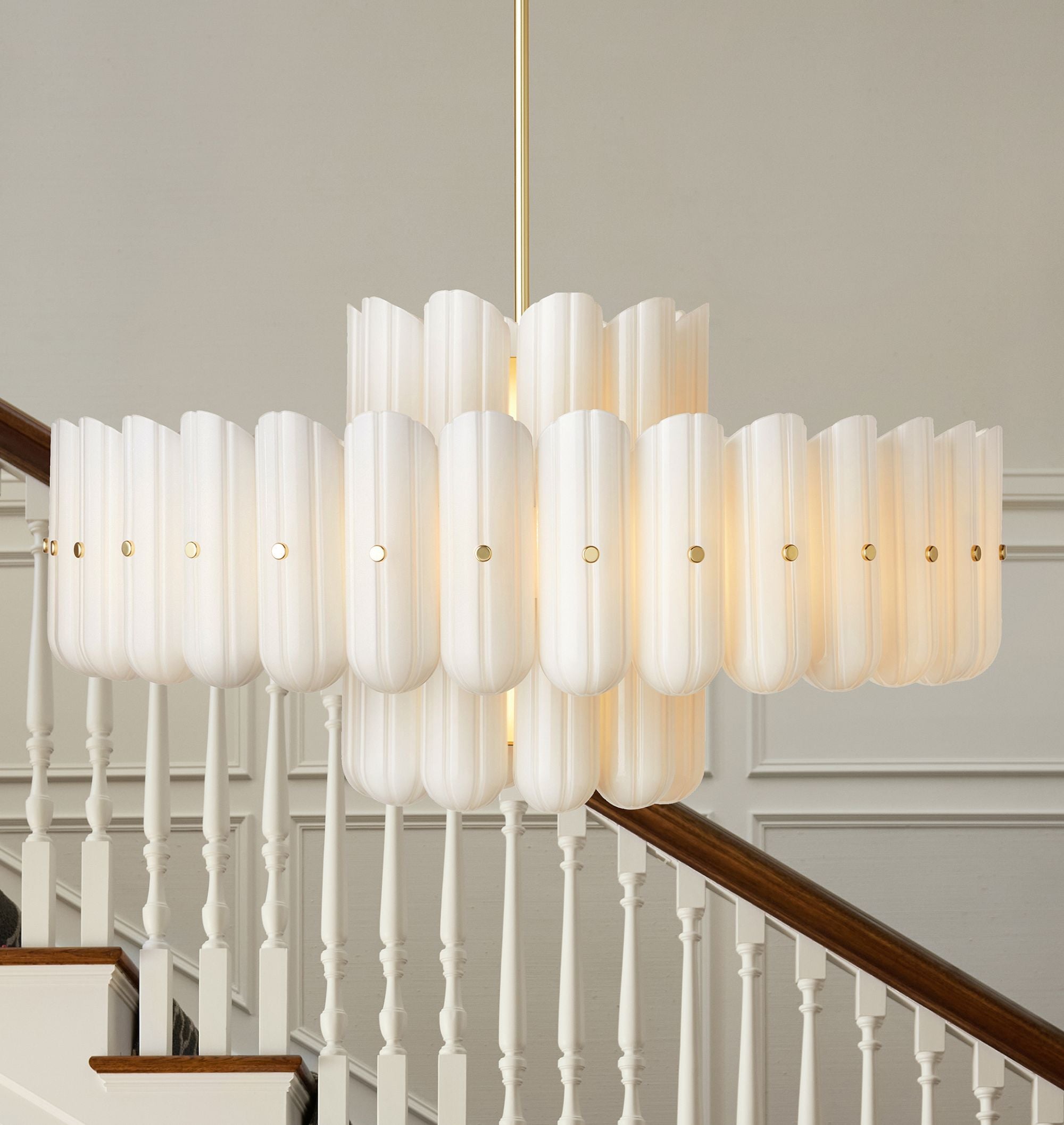 Lorna LED Double Tier Chandelier 25" 35" 46"-Chandelier-Blushlighting-Blushlighting