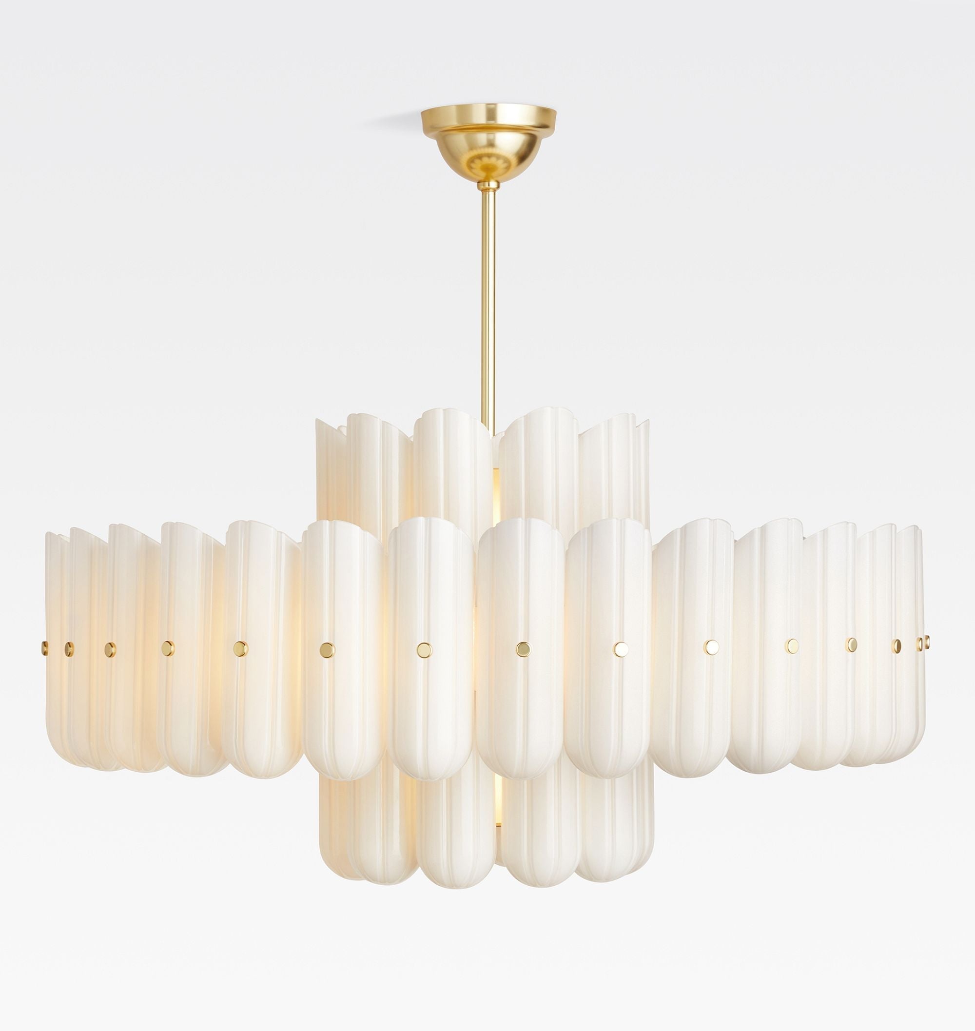 Lorna LED Double Tier Chandelier 25" 35" 46"-Chandelier-Blushlighting-Blushlighting