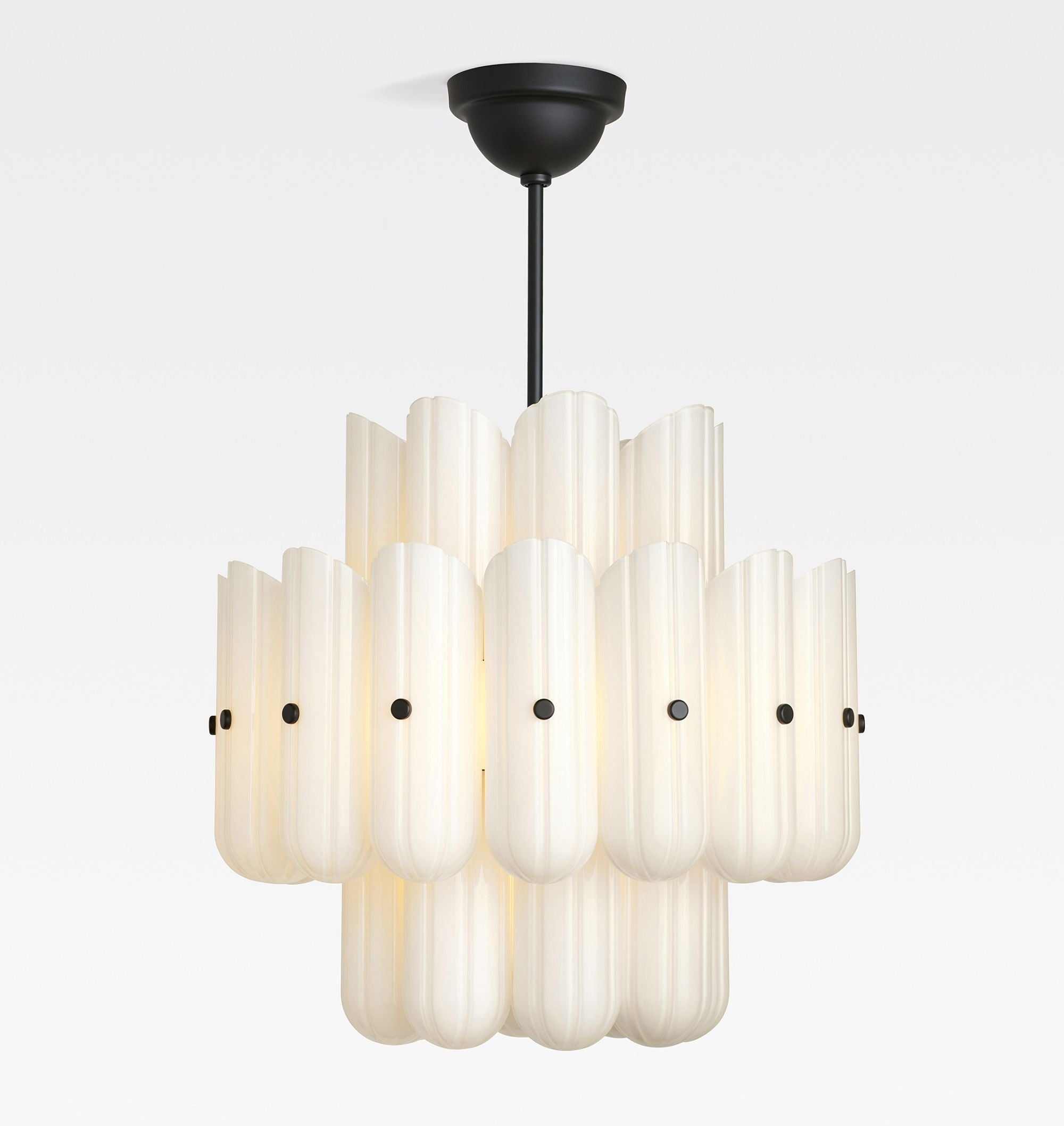 Lorna LED Double Tier Chandelier 25" 35" 46"-Chandelier-Blushlighting-Blushlighting