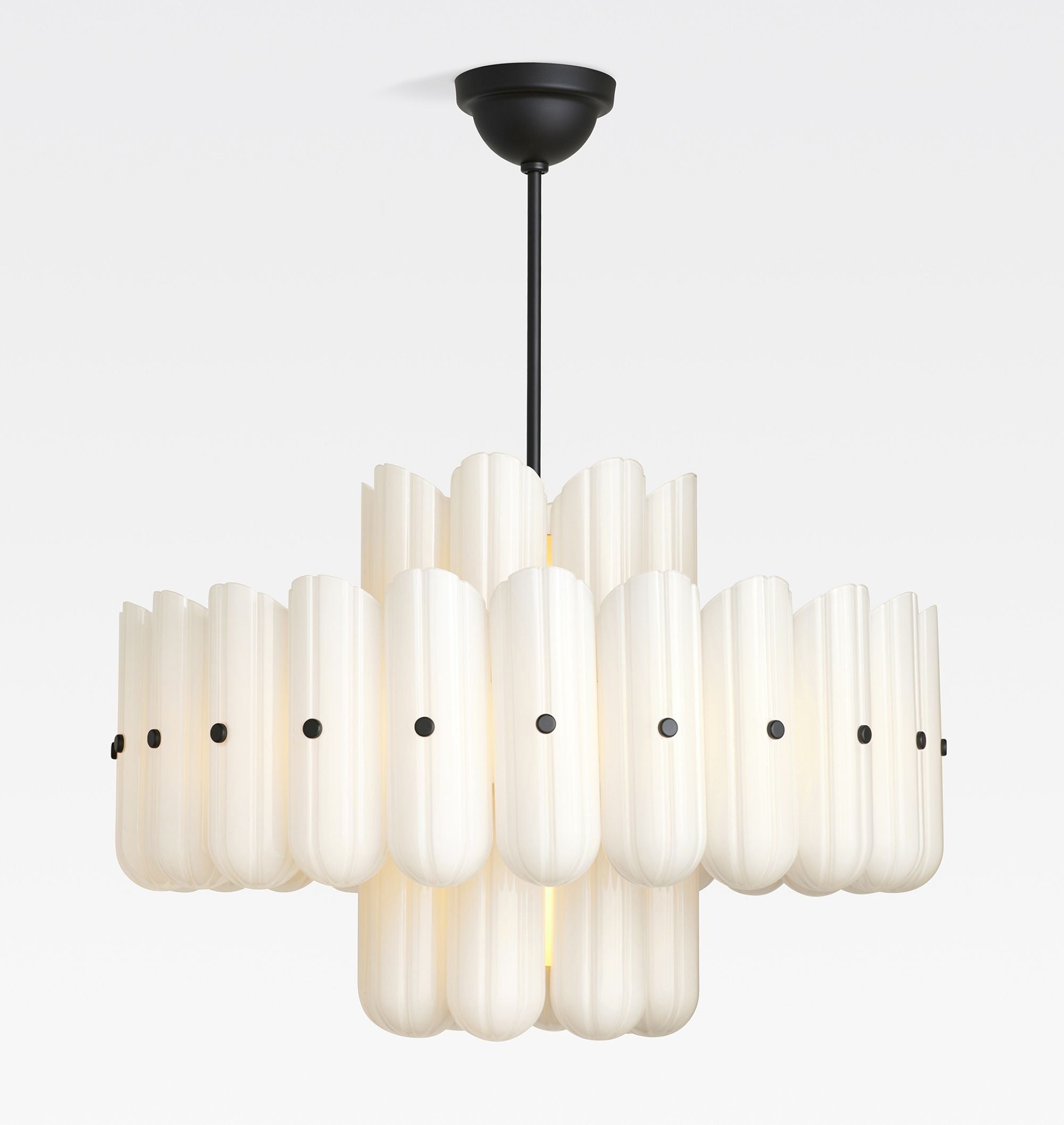 Lorna LED Double Tier Chandelier 25" 35" 46"-Chandelier-Blushlighting-Blushlighting