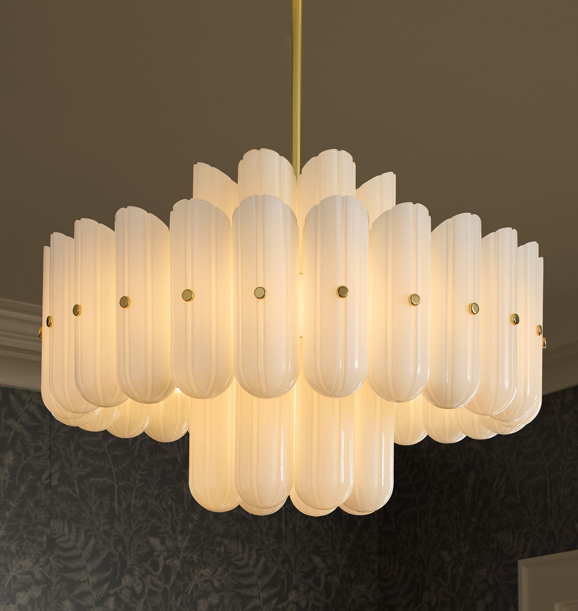 Lorna LED Double Tier Chandelier 25" 35" 46"-Chandelier-Blushlighting-Blushlighting