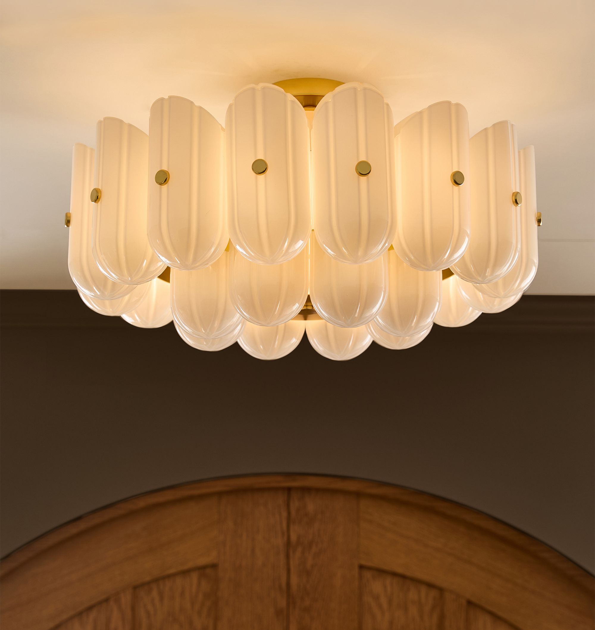 Lorna LED Double Tier Flush Mount 25" - BronzeBlushlighting