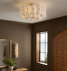 Lorna LED Double Tier Flush Mount 25" - Aged BrassBlushlighting