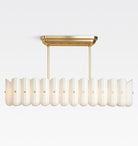 Lorna LED Linear Chandelier 55" - Aged BrassBlushlighting
